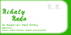 mihaly mako business card